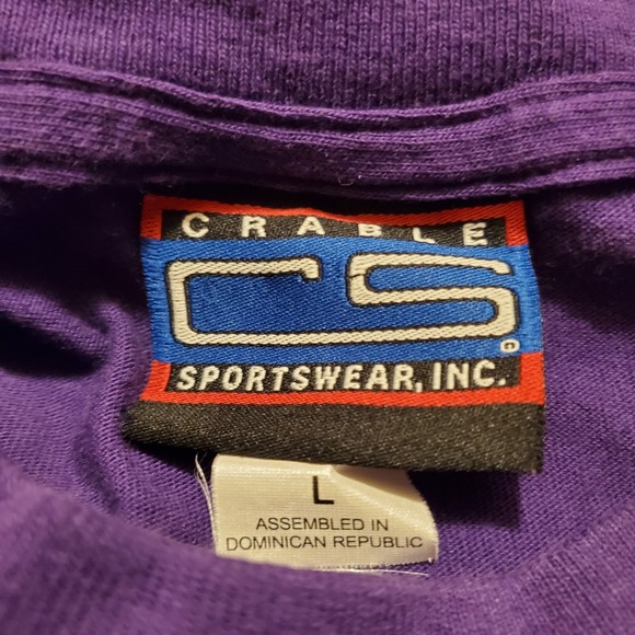 Vintage Washington Huskies Shirt Men Large Purple Embroidered Logo College Big10 - Picture 6 of 9